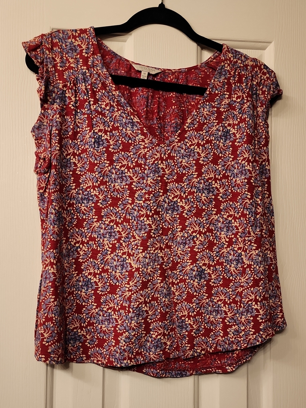 Lucky Brand Red Floral V-Neck Camisole